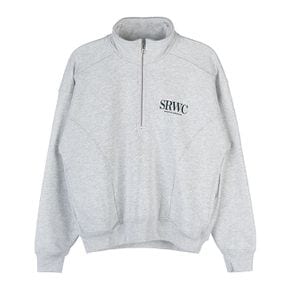 UPPER EAST SIDE QUARTER ZIP HEATHER GRAY FOREST 어퍼 이스트 하프집업 맨투맨 40707545