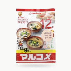 마루코메 잇큐상 즉석미소 12식 216g 일본 미소 된장국