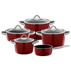 독일 실리트 냄비 팟 Silit Vitaliano Rosso 5Piece Induction Saucepan Set with Glass Lid Sil