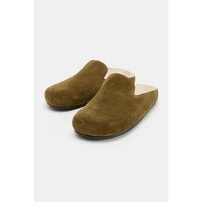 스웨이드 스티칭 플랫 뮬 / 1532/810/709 DARK TAN