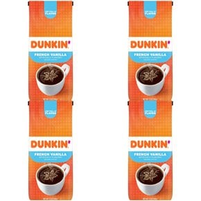 던킨도너츠 프렌치 바닐라 그라운드 분쇄 커피 Dunkin French Vanilla Coffee 340g 4개