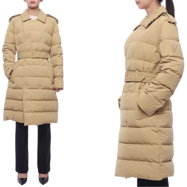 [부산점] 24FW 여성 더블 브레스트 퍼퍼 롱패딩 (8097986 FLAX SAND 24F)