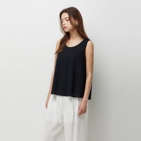 파르페 투웨이 슬리브리스 블라우스_SAWS39631BK