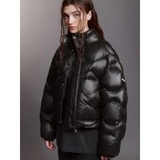 Wave Quilting Down Jacket (BLACK)