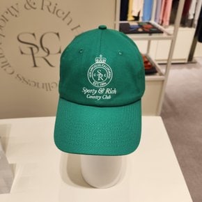 SPORTY & RICH GREEN CROWN  HAT 모자 GFA31