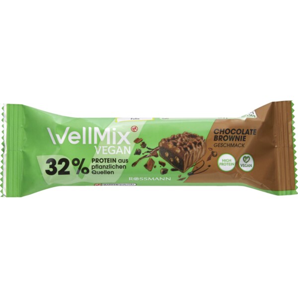 로스만 웰믹스 WellMix 비건 초콜릿 브라우니 프로틴 바 45g