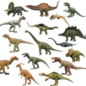 지구에서 사라진 세계의 공룡들 - 16종 공룡 3D퍼즐 만들기