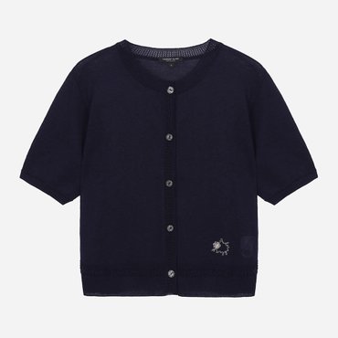 써스데이아일랜드 플라워 자수 라운드넥 가디건 (T254MCD344W)