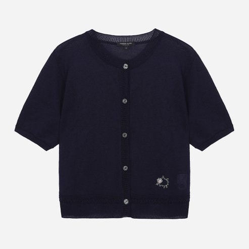 써스데이아일랜드 플라워 자수 라운드넥 가디건 (T254MCD344W)