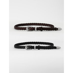 BT8279 브레이드 메탈 팁 소가죽 벨트 18mm 2컬러
