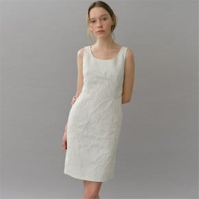 [블랭크03] wrinkled sleeveless dress (cream)