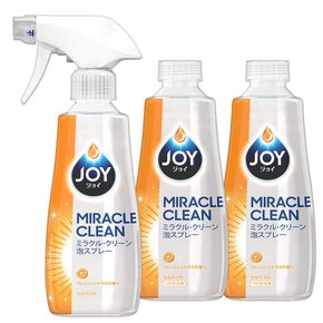 JOY MIRACLE CLEAN 조이 미라클 클린 주방세제 스프레이 시트러스 300m 리필포함 3팩