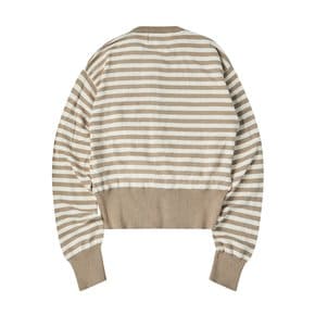 [스타필드코엑스][꼬모니노즈] 여성 BUTTON STRIPE CARDIGAN [BEIGE]