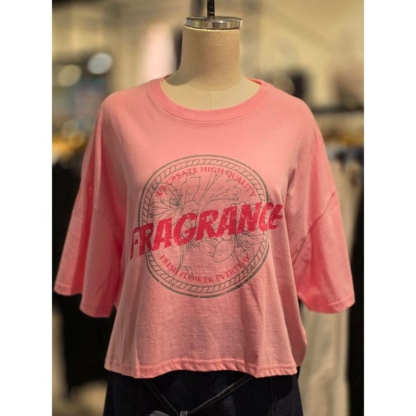 [파주점] 랩 원형 레터링 크롭 박시티셔츠 AR2CT561