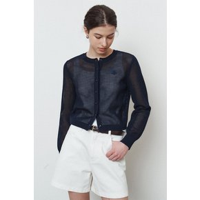 Net Knit Crop Cardigan_NAVY_LSTD1CD01W