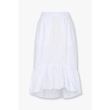 ARMANI EXCHANGE AX 여성 메탈 로고 코튼 밴딩 스커트- 화이트(A425142501)