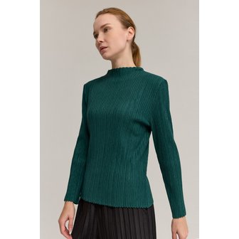 신세계라이브쇼핑 [플리츠미] 더블 그레인 반 하이넥 티셔츠_EPTSW025023