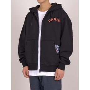 PSG  PSG curved logo Hoodie zip-up PSG24FNHZ002UBK