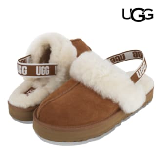 UGG 어 그 털슬리퍼 펀케트 겨울 양털 실내화 체스트넛 1130395K-CHE