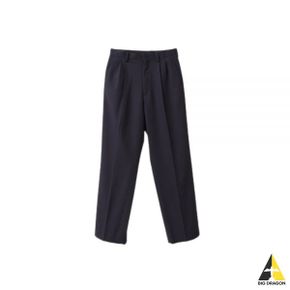 오라리 24 HARD TWIST WOOL DOBBY SLACKS DARK NAVY (A24SP02KW) (하드 트위스트 울 도