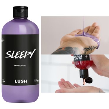 theeasy LUSH  SHOWER GEL 샤워젤 슬리피 520g, 로즈잼 500g 2종 택1