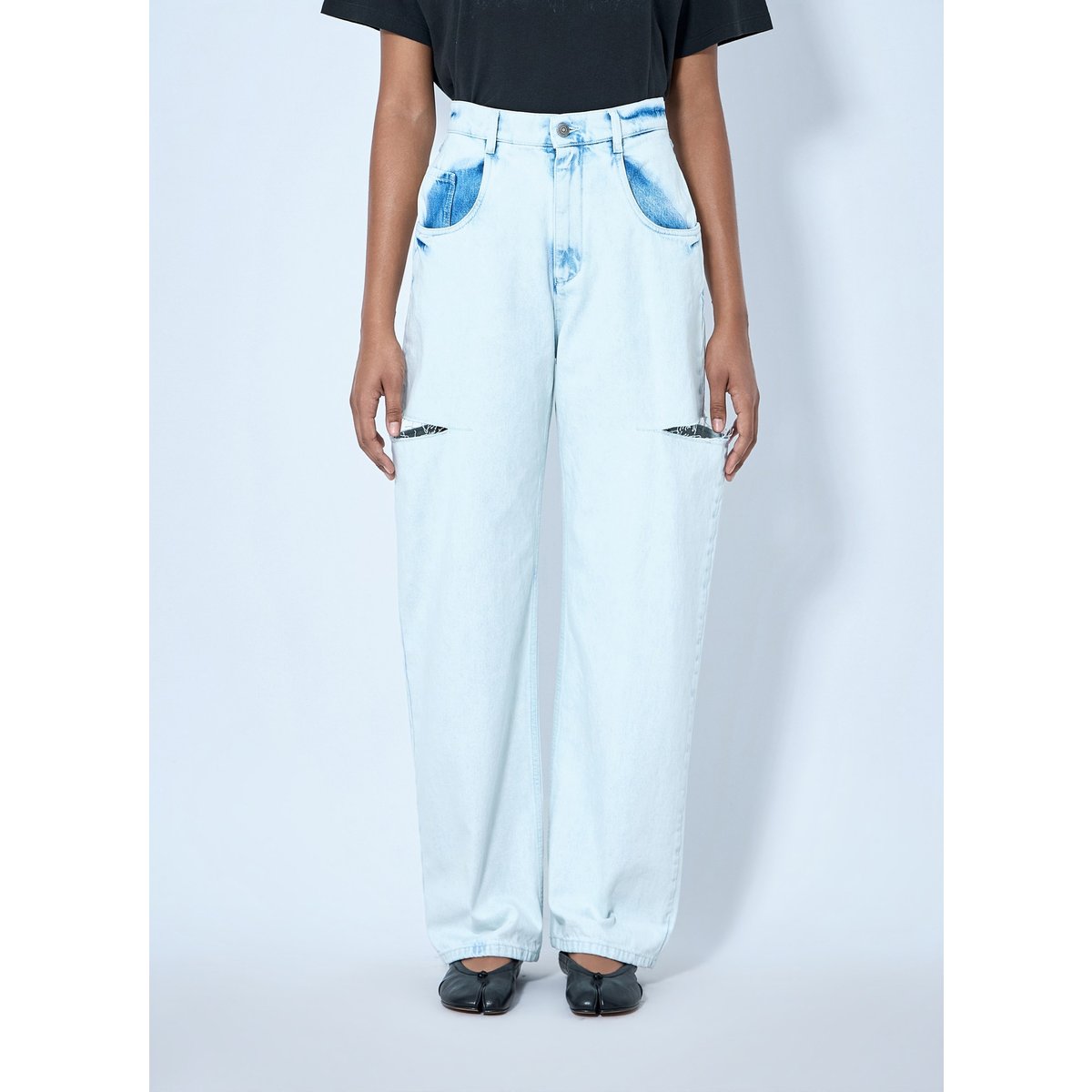확대된 대표 Cutout Denim Trousers