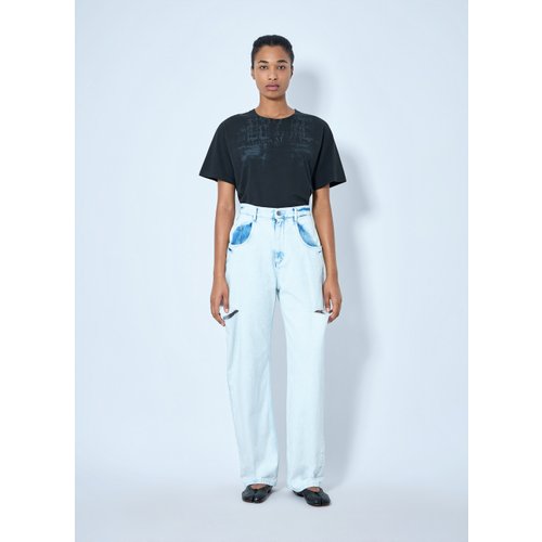 Cutout Denim Trousers