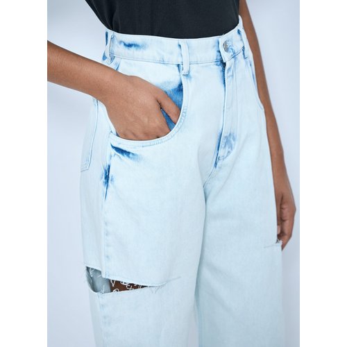Cutout Denim Trousers