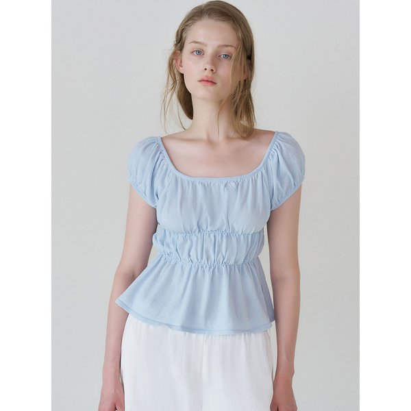 Shirring Knit Half Blouse_3color