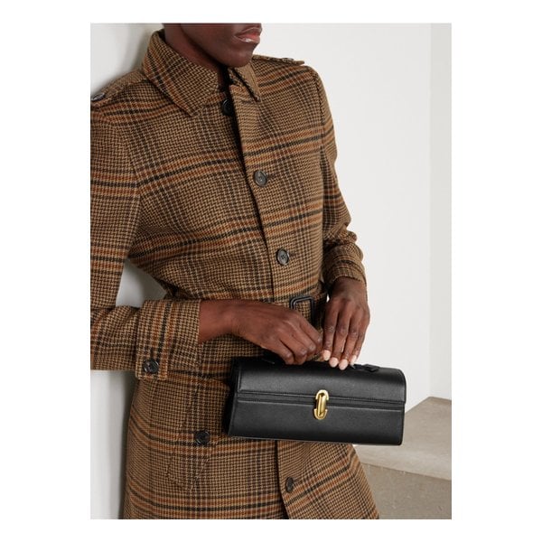 사베트 슬림 시메트리 포셰트 텍스처 가죽 토트 블랙 46376663162908815