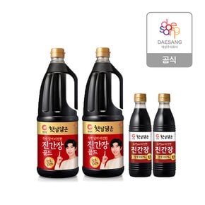 햇살담은 두번달인진간장골드 1.7L X 2개 +(증)진간장골드500ml 2개