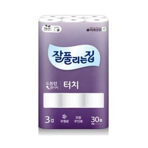 잘풀리는집 깨끗한터치 3겹화장지 30롤