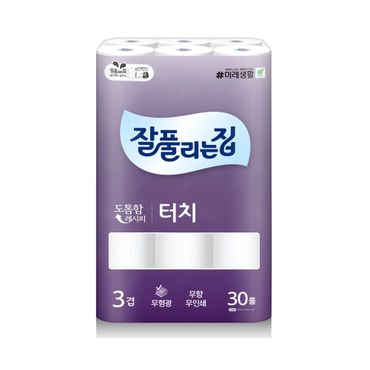  잘풀리는집 깨끗한터치 3겹화장지 30롤