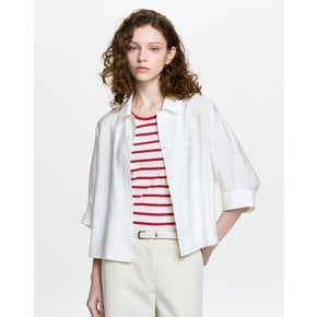 [26SS] [ONLINE EXCLUSIVE] 모달 셔켓 블라우스 화이트 HSSH6BP01WT