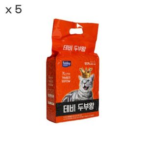 애견용품 두부 가는입자 오리지날 7L 2.5kg x5개 1박스 모래