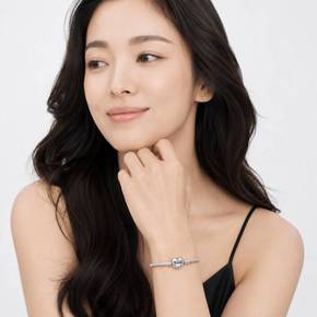 594594C00 (590719) 모먼트 하트 클래습 스네이크 체인 실버 팔찌 1791241 594594C00