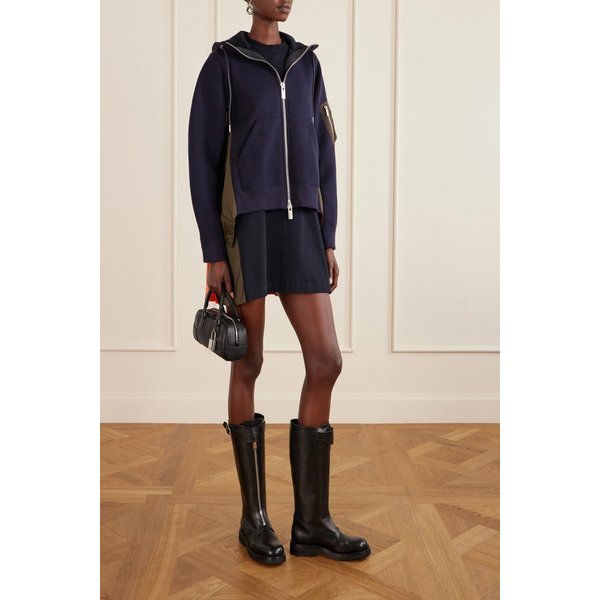 쉘 패널 코튼 블렌드 저지 미니 원피스 46376663163025266