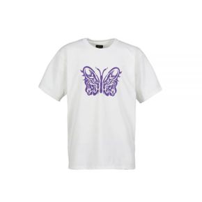 NEEDLES 니들스 x Kae Tanaka SS Crew Neck Tee - Poly Jersey KT Papillon OFF white (QV433) (