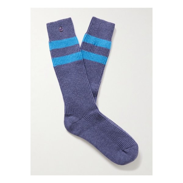 갓 트루 캐시미어 섀도우 애미시스트 장식 스트라이프 양말 46376663162919766