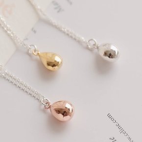 제이로렌 N0854 물방울 투톤펜던트 실버목걸이_(776634)