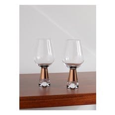 Tank Set of Two Painted Wine Glasses