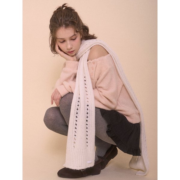 SNOWFLAKE MUFFLER-IVORY