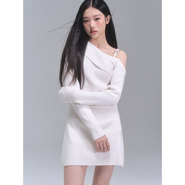 엘로이즈 버클 언밸런스 원피스 [IVORY]