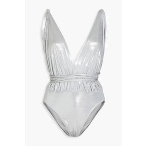 Goddess Mio ruched metallic swimsuit 메탈릭 1647597348138232