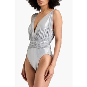 Goddess Mio ruched metallic swimsuit 메탈릭 1647597348138232