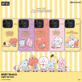 BT21 폰케이스 BABY Sketch 라이팅 케이스