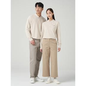 [Essential] 남녀공용 수피마 코튼 피케 긴팔 티셔츠  베이지 (BC3741E01A)