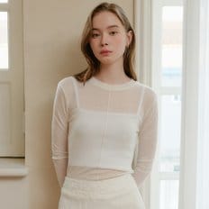 다나 울 시스루 티셔츠 / DANA WOOL SEE-THROUGH T SHIRT_4colors