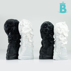 [바론골프] 플라워 천연 소가죽 유틸리티 우드 헤드커버