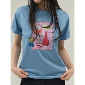 Small Room Exhibition Turn-Up Sleeve Tee_Blue